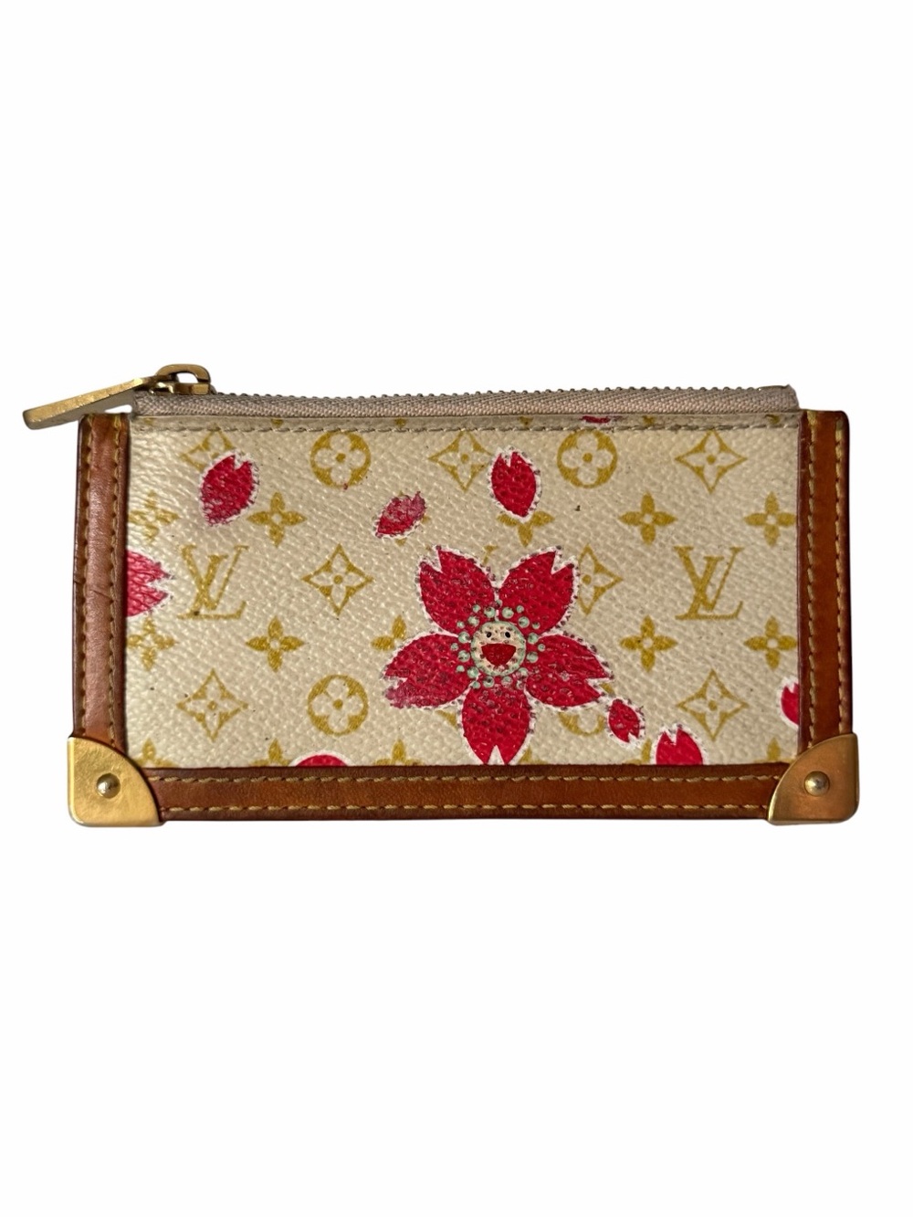RARE Louis Vuitton Murakami Cherry Blossom Coin Pouch / Key Pouch